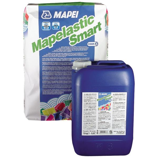 Mapelastic Smart Argamassa Impermeabilização Aplicação ao Rolo Bicomponente Elástica Mapei - Kit (A+B) - 30 kg
