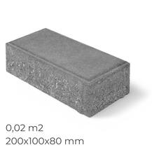 Pavê Bloco Pavimento PARALELO Betão Cinza Exterior Passeio Estacionamento - 200x100x80MM - 0,02M2