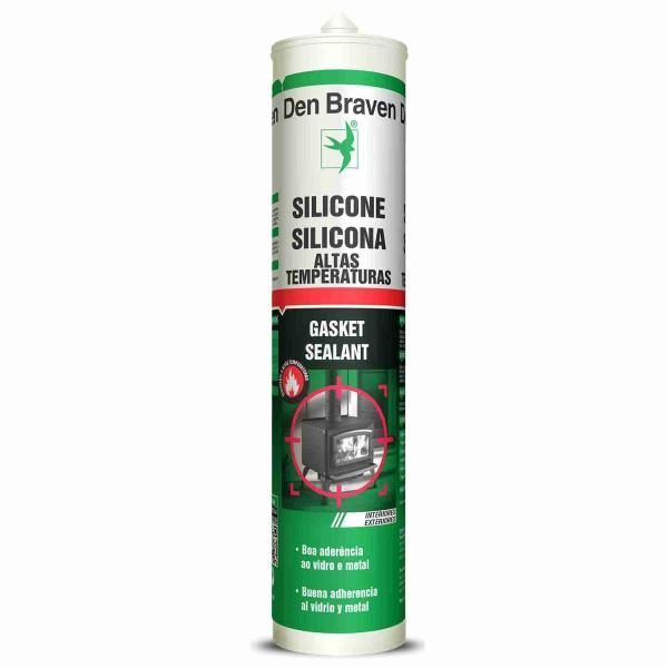 Silicone Resistente a Altas Temperaturas Den Braven - Preto - Cartucho 310 ml