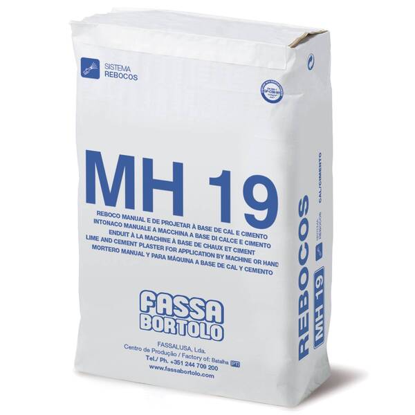 Reboco Hidrófugo Fassa MH 19 - Cinza - Saco 25 kg