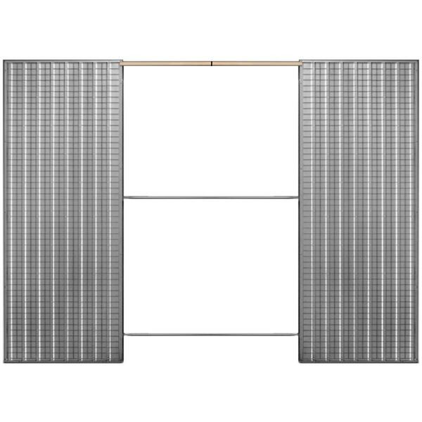 Cassete Porta Correr DUPLA PAREDE REBOCO, Montagem Semi-Automática - 2100 x 1400 MM(700+700) - Estrutura 90MM - Por Encomenda
