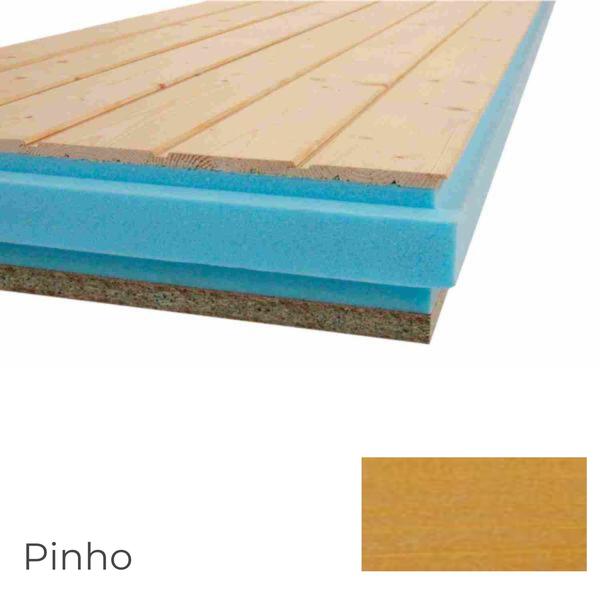 Painel Sandwich Cobertura Thermochip TAH Friso Abeto com Velatura Pinho - 10 + 80 + 19 mm - 2,4 m x 0,55 m