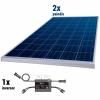 Kit Solar Autoconsumo INNOV SUN – 2 Painéis + Inversor - 500 W - 2 painéis fotovoltaicos e inversor YC500