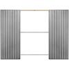 Cassete Porta Correr DUPLA PAREDE REBOCO, Montagem Semi-Automática - 2100 x 1400 MM(700+700) - Estrutura 90MM - Por Encomenda