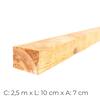 Barrote Madeira Cofragem 2,50x0,10x0,07M - C: 2,5 m | L: 10 cm | A: 7 cm